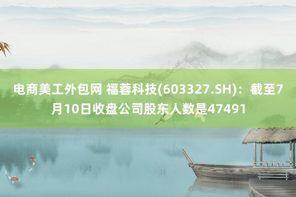 电商美工外包网 福蓉科技(603327.SH)：截至7月10日收盘公司股东人数是47491